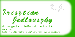 krisztian jedlovszky business card